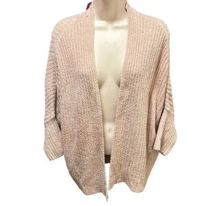 Barefoot Dreams Cozychic Lite Ribbed Shrug Cardi Faded Rose size S/M